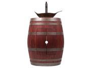 Wine Barrel Vanity with Leaf Sink and Faucet in Cabernet Finish