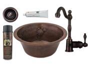 Hammered Copper Prep Sink with Accessories