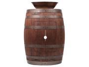 Wine Barrel Vanity with Oval Vessel Sink in Whiskey Finish