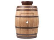 Wine Barrel Vanity with Vessel Sink in Natural Finish