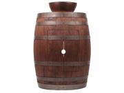 Wine Barrel Vanity with Vessel Sink in Whiskey Finish