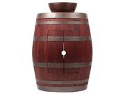Wine Barrel Vanity with Vessel Sink in Cabernet Finish