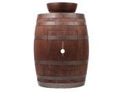 Wine Barrel Vanity with Round Vessel Sink in Whiskey Finish