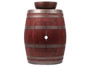 Wine Barrel Vanity with Round Vessel Sink in Cabernet Finish