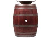Wine Barrel Vanity with Pan Vessel Sink in Cabernet Finish