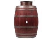 Wine Barrel Vanity with Round Vessel Tub Sink in Cabernet Finish