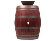 Wine Barrel Vanity with Square Vessel Sink in Cabernet Finish