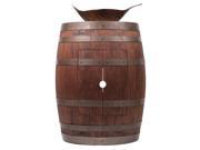 Wine Barrel Vanity with Leaf Vessel Sink in Whiskey Finish