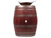 Wine Barrel Vanity with Leaf Vessel Sink in Cabernet Finish