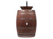 Wine Barrel Vanity with Oval Sink and Faucet in Whiskey Finish