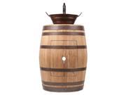 Wine Barrel Vanity with Bucket Sink and Faucet in Natural Finish