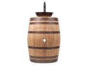 Wine Barrel Vanity with Sink and Filler Faucet in Natural Finish