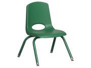 Stack Chair with Matching Legs in Green Set of 6
