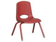 Stack Chair with Matching Legs in Red Set of 6