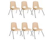 16 in. Stack Chair in Sand Set of 6