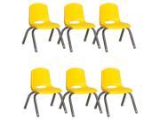 Stack Chair in Yellow Set of 6