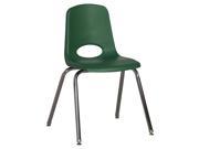 Stack Chair with Swivel Glide in Green Set of 5