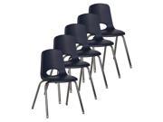 Stack Chair with Swivel Glide in Navy Set of 5