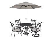 Athens 5 Pc Patio Dining Set with Umbrella