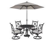 Athens 5 Pc Outdoor Dining Set with Umbrella