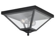 13 in. Outdoor Flush Mount in Textured Black Finish