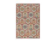 Contemporary Rectangular Rug in Red 7 ft. 6 in. L x 5 ft. W