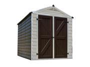 Skylight Storage Shed with Vent in Tan