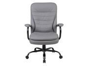 Heavy Duty Double Plush Executive Chair in Gray