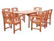 Malibu Eco friendly 7 Pc Patio Dining Set