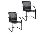 Guest Side Chair with Black Frame Set of 2