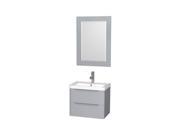 24 in. Single Bathroom Vanity Set in Gray