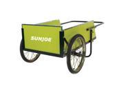 7 Cu. ft. Heavy Duty Garden and Utility Cart in Green and Black