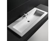 47.2 in. Drop in Bathroom Sink in White