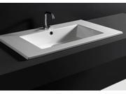 Drop in Bathroom Sink in White