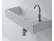 Wall Mounted Bathroom Sink with Left Faucet