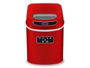 Compact Portable Ice Maker in Metallic Red