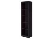 Narrow Bookcase in Black Oak Finish