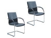 Guest Side Chair with Chrome Frame Set of 2