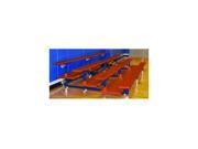 4 Row Powder Coated Preferred Tip and Roll Bleacher in Red 15 ft. L 405 lbs.