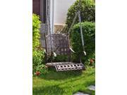 Iron Single Patio Swing Chair Matte Brown