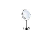 Dual Lighted 2 Sided Make Up Mirror in Polished Chrome Finish