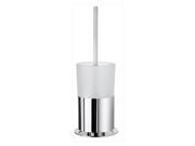 16 in. Toilet Brush with Frosted Glass Container