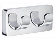 Double Towel Hook in Polished Chrome Finish