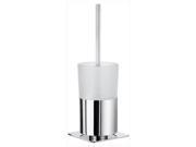 Toilet Brush with Frosted Glass Container