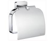 Toilet Roll Holder with Cover in Polished Chrome Finish