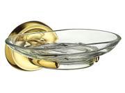Holder with Soap Dish in Polished Brass Finish