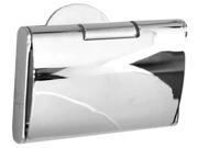 Toilet Roll Euro Holder with Lid in Polished Chrome Finish