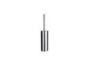 Toilet Brush with Round Holder in Polished Stainless Steel