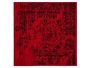 Area Rug in Red and Black 8 ft. L x 8 ft. W 26.88 lbs.