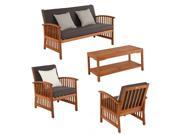 4 Pc Outdoor Deep Seating Set